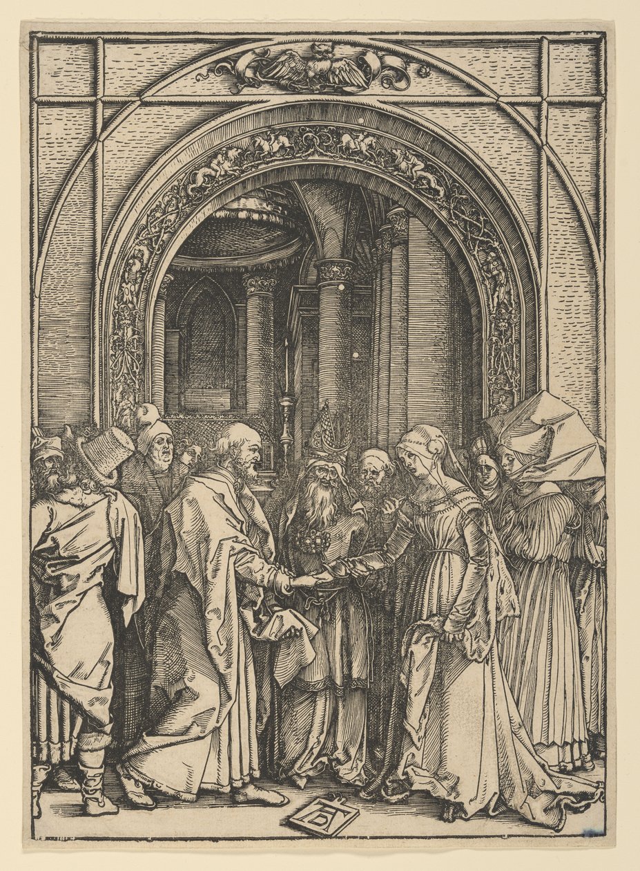 Jomfruens forlovelse, fra »Jomfruens liv« af Albrecht Dürer
