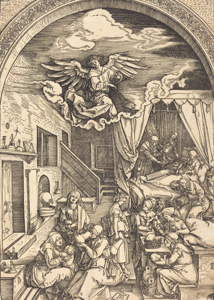 Jomfruens fødsel, ca. 15031504. af Albrecht Dürer