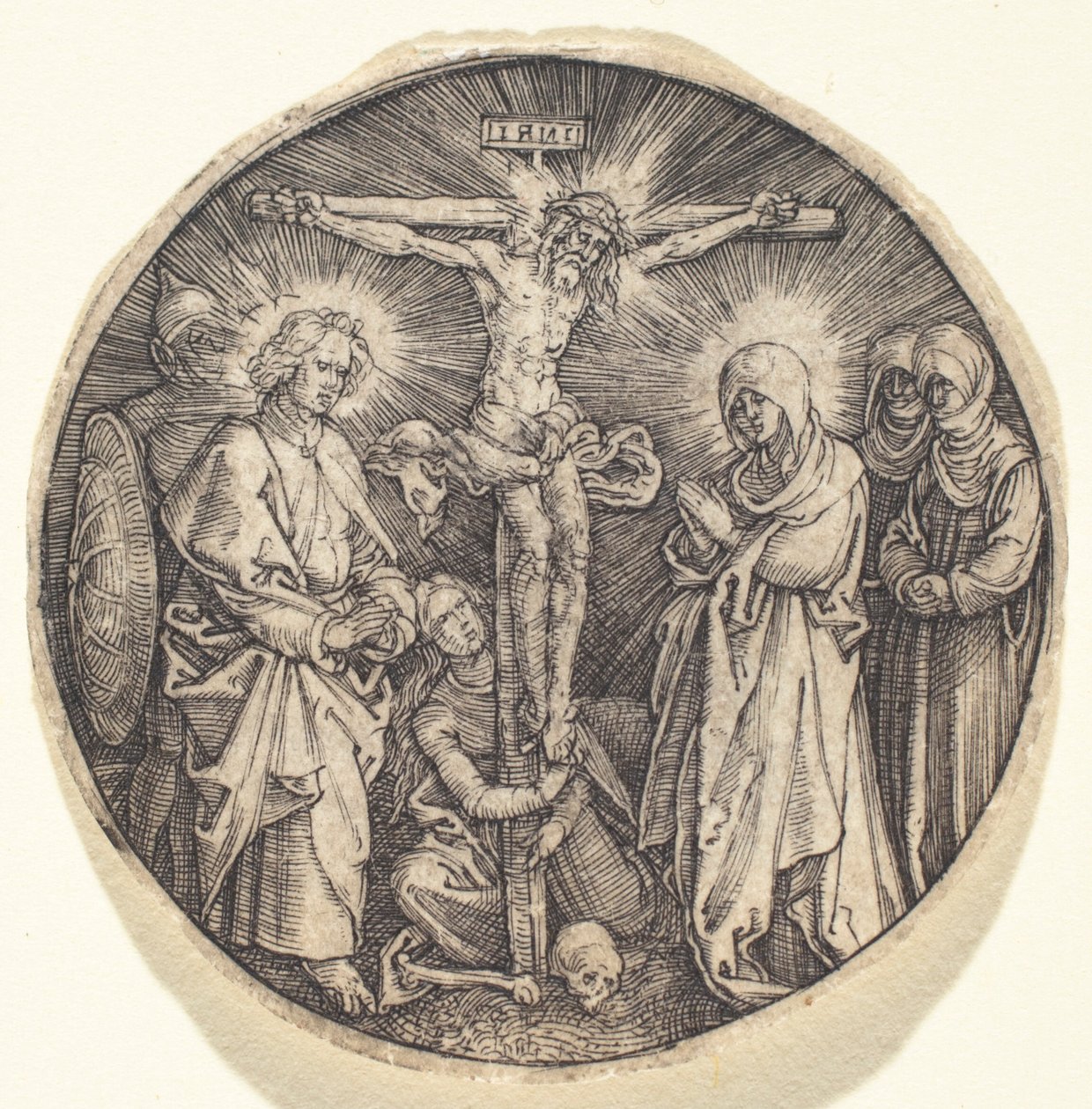 Korsfæstelsen kaldet Maximilians sværdknap af Albrecht Dürer