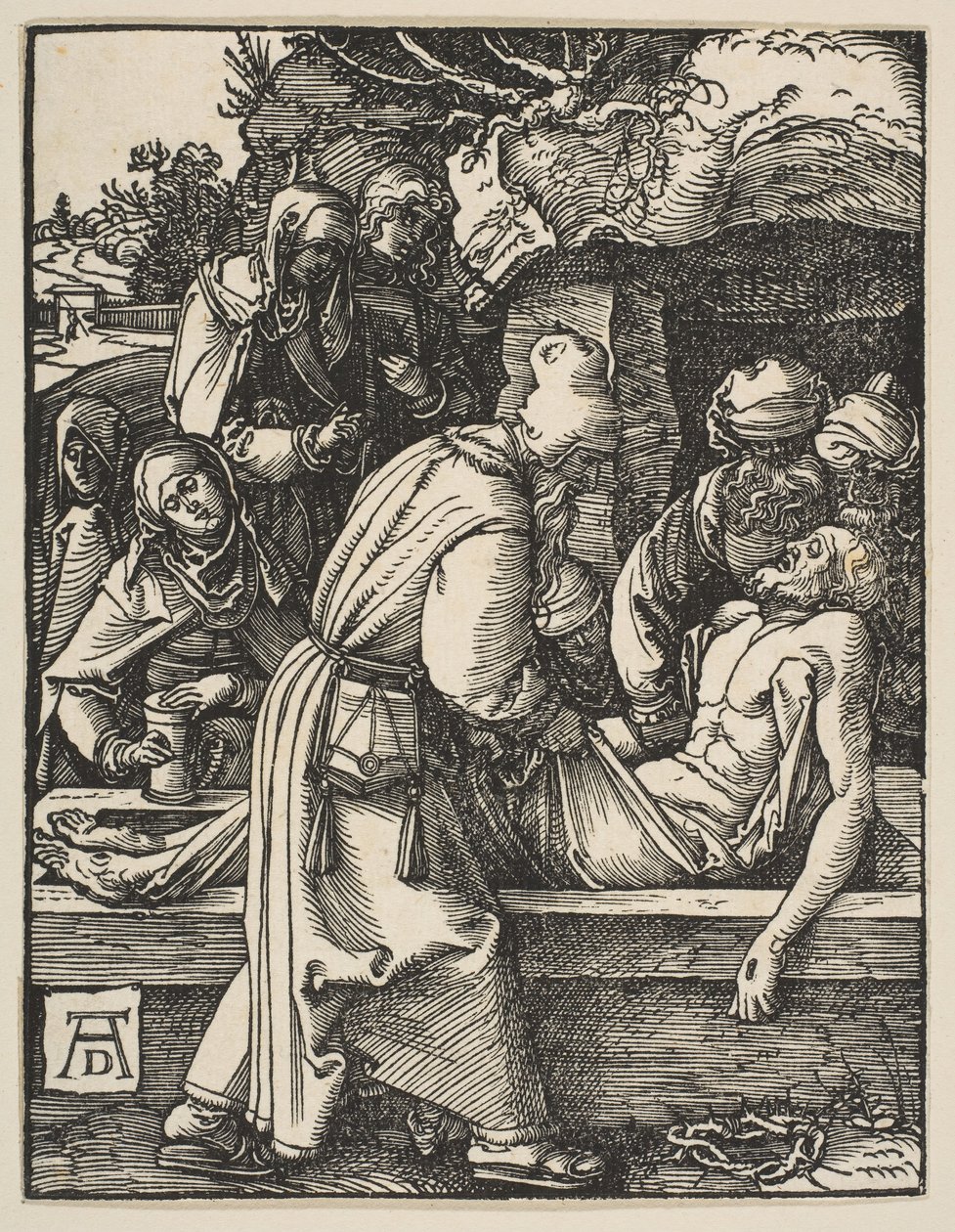 Aflejringen, fra Den Lille Passion, ca. 1509. af Albrecht Dürer