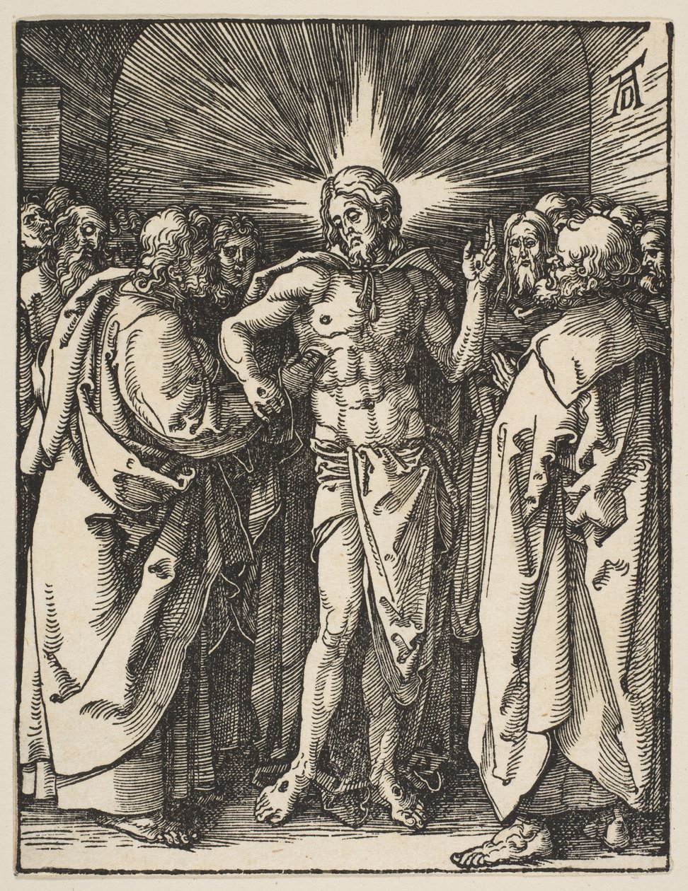 Den tvivlende Thomas, fra »Den lille passion« af Albrecht Dürer