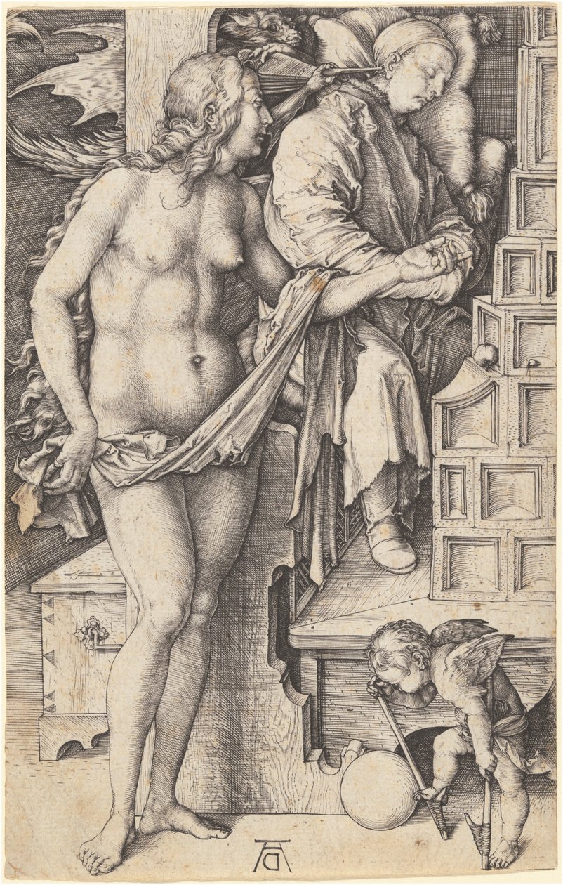 Lægens drøm (Den lediges fristelse) af Albrecht Dürer