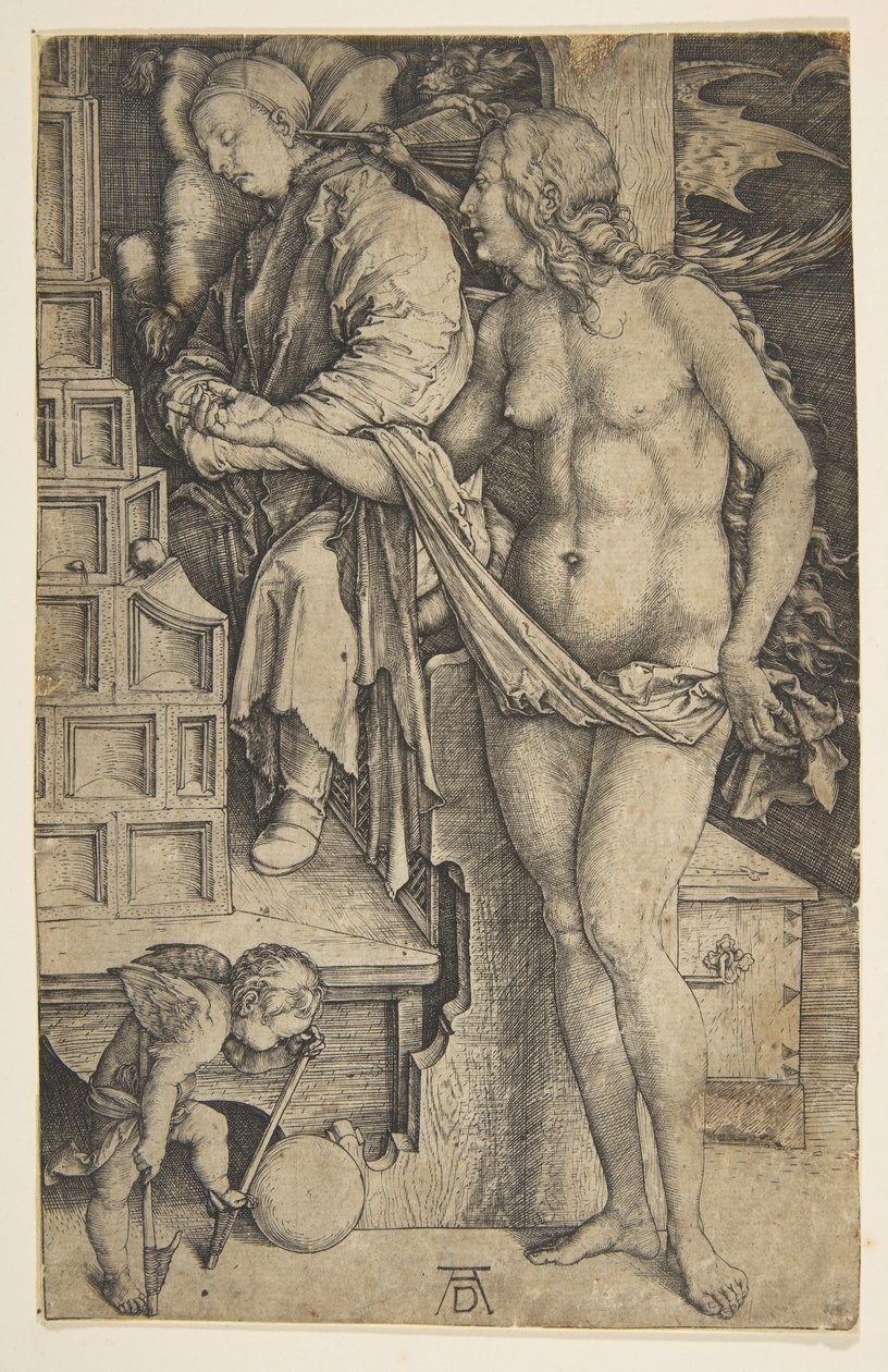 Drømmen om lægen, ca. 1498. af Albrecht Dürer