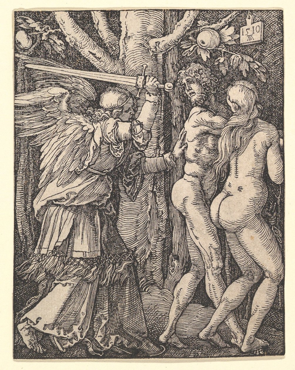 Uddrivelsen fra Paradiset, fra »Den lille passion« af Albrecht Dürer