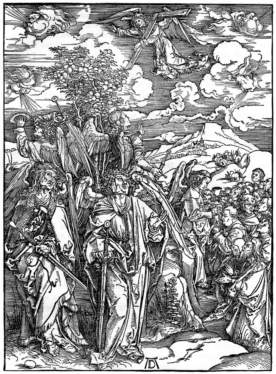 De fire engle holder vindene, 1498, 1936 af Albrecht Dürer