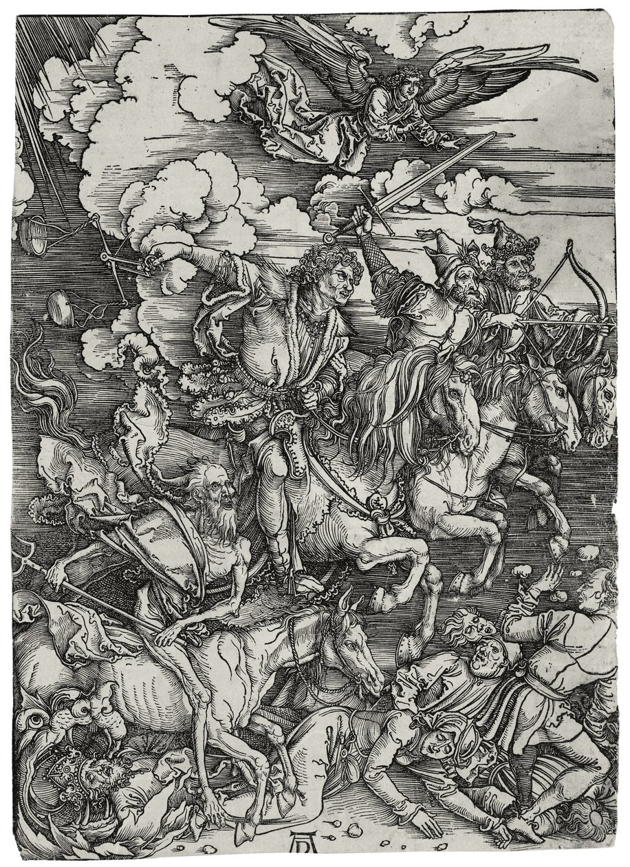 The Four Horsemen of the Apocalypse, ca 1498 af Albrecht Dürer