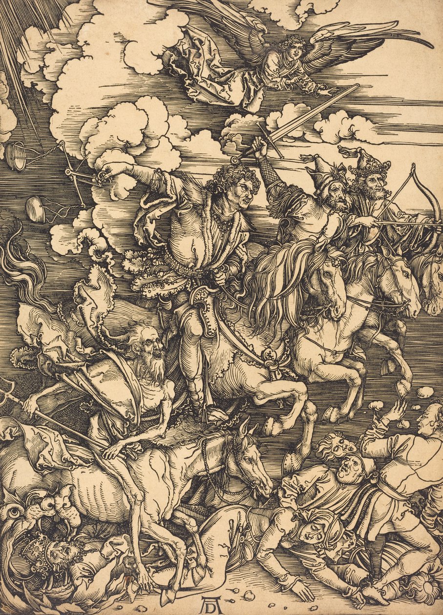 De fire ryttere, sandsynligvis ca. 14961498. af Albrecht Dürer