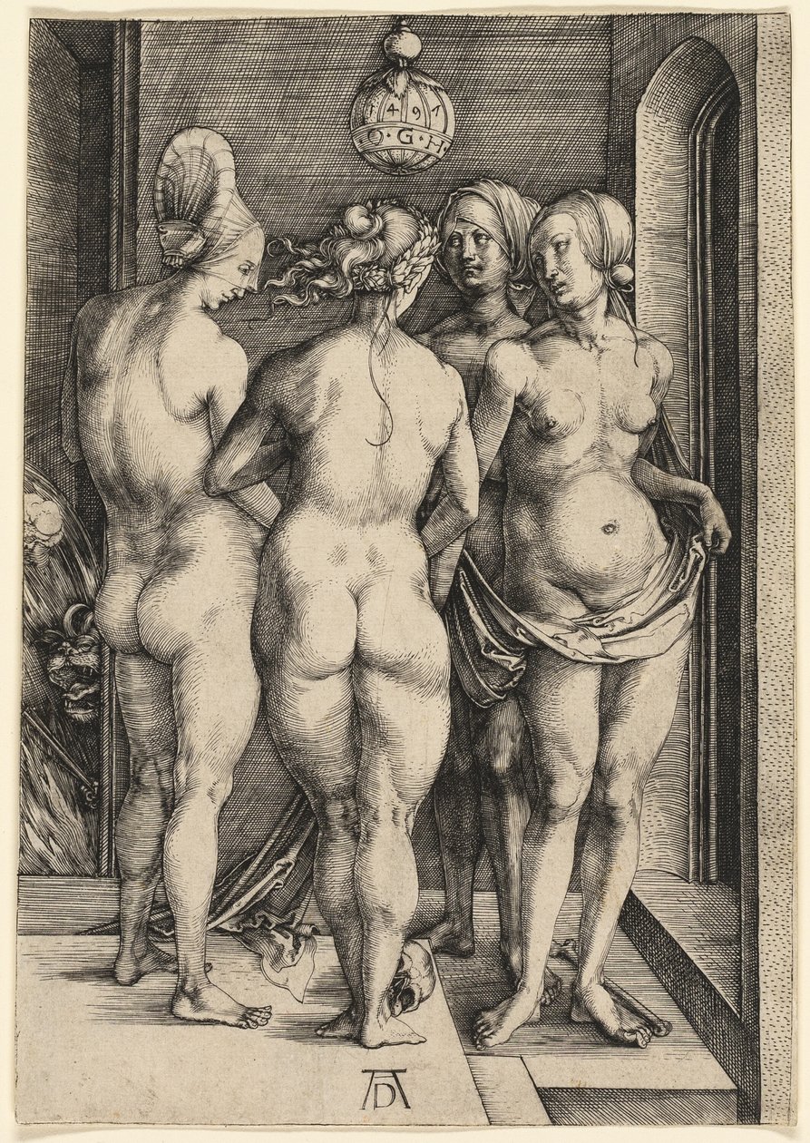 De fire nøgne kvinder af Albrecht Dürer