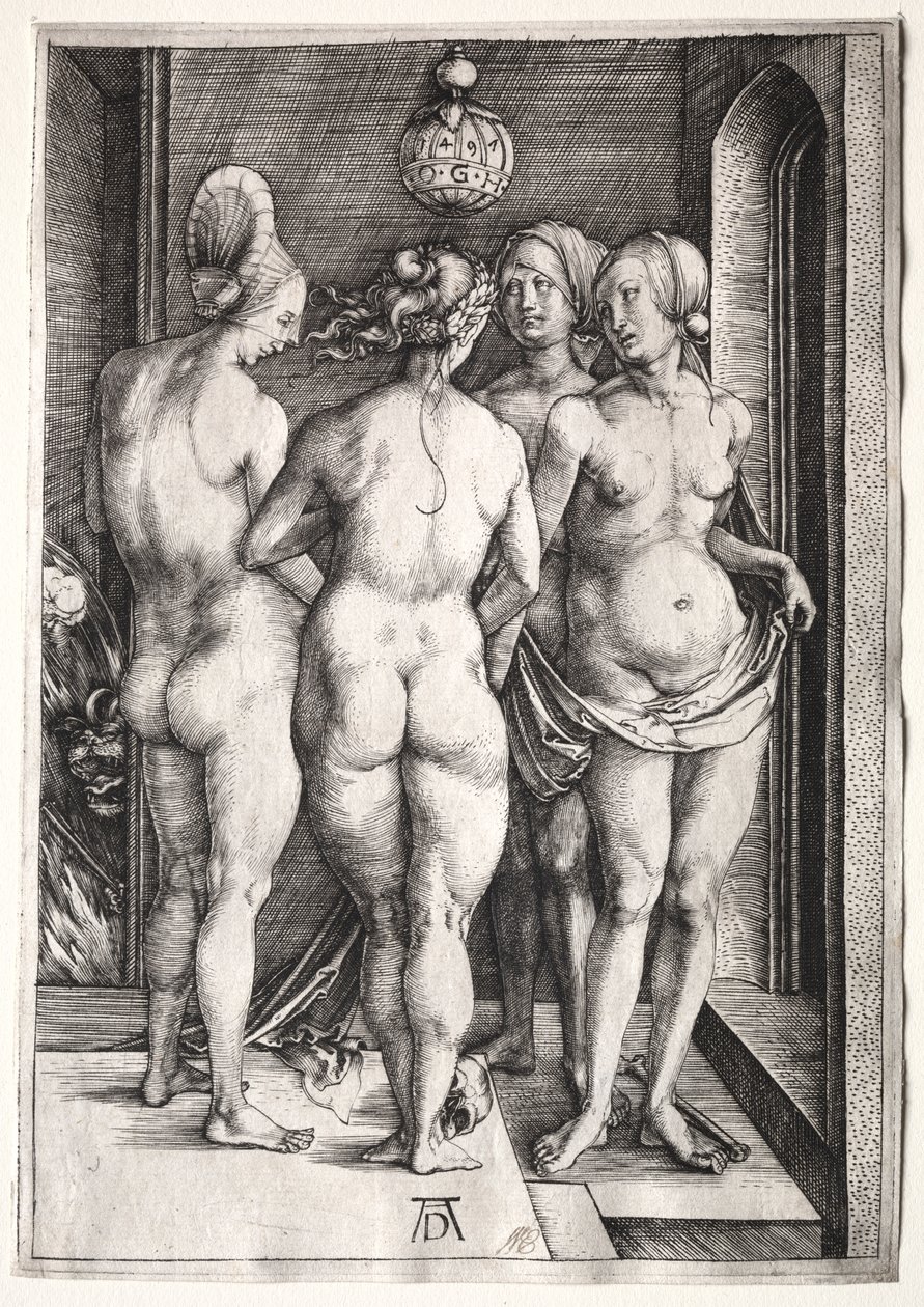 De fire hekse (fire nøgne kvinder) af Albrecht Dürer