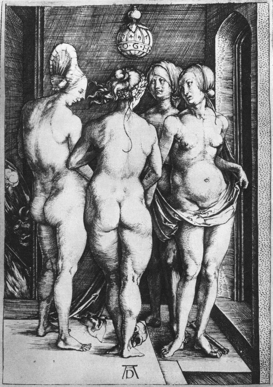 De fire hekse, 1497, 1936 af Albrecht Dürer