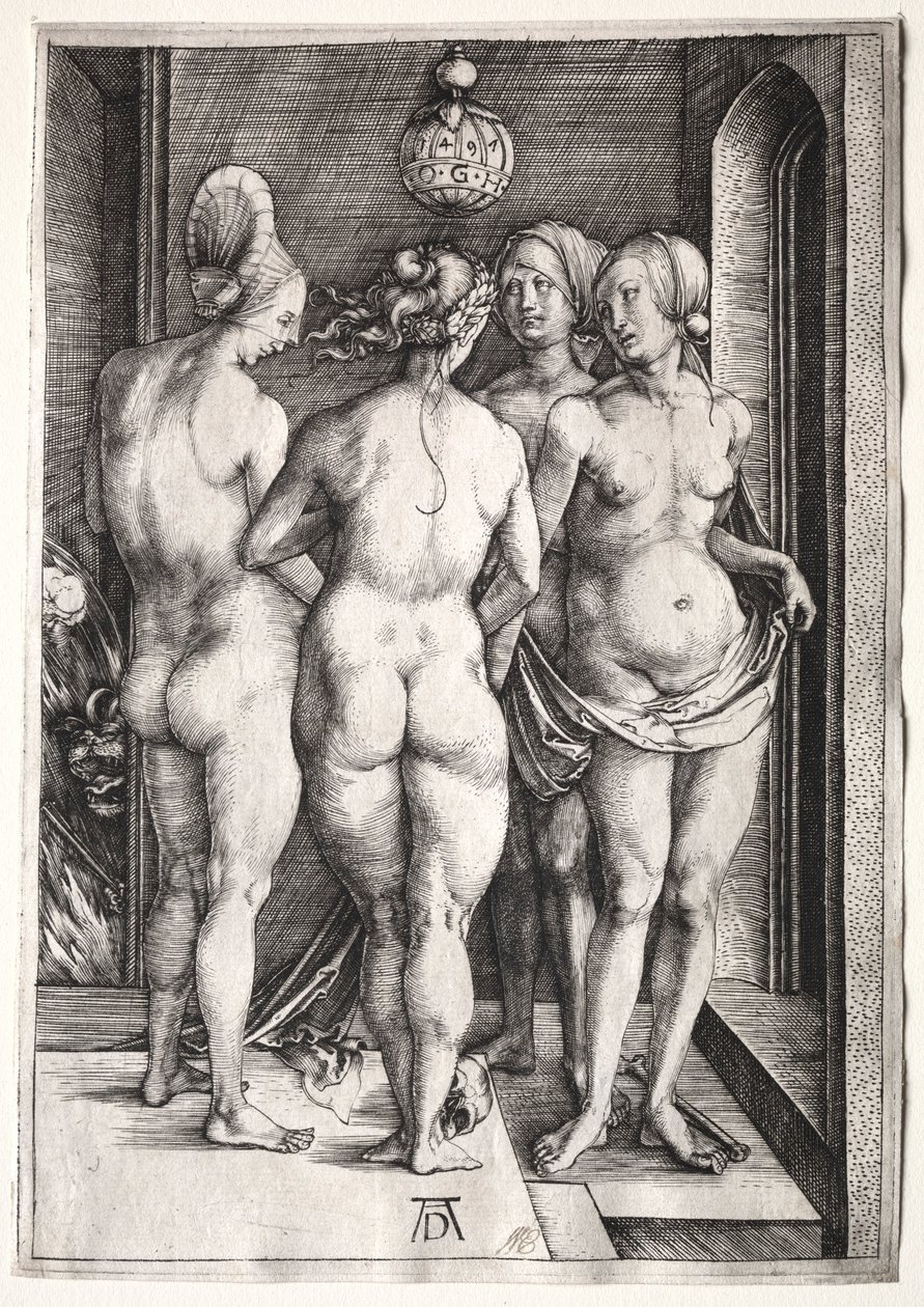 De fire hekse Fire nøgne kvinder, 1497. af Albrecht Dürer