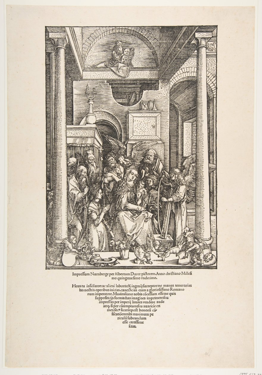 The Glorification of the Virgin, fra The Life of the Virgin, latinsk udgave, 1511, 1511. af Albrecht Dürer