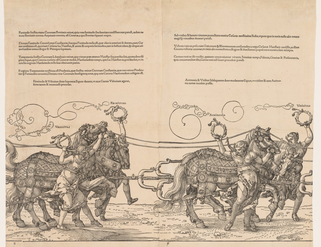 Kejser Maximilians store triumfvogn, 1523. af Albrecht Dürer