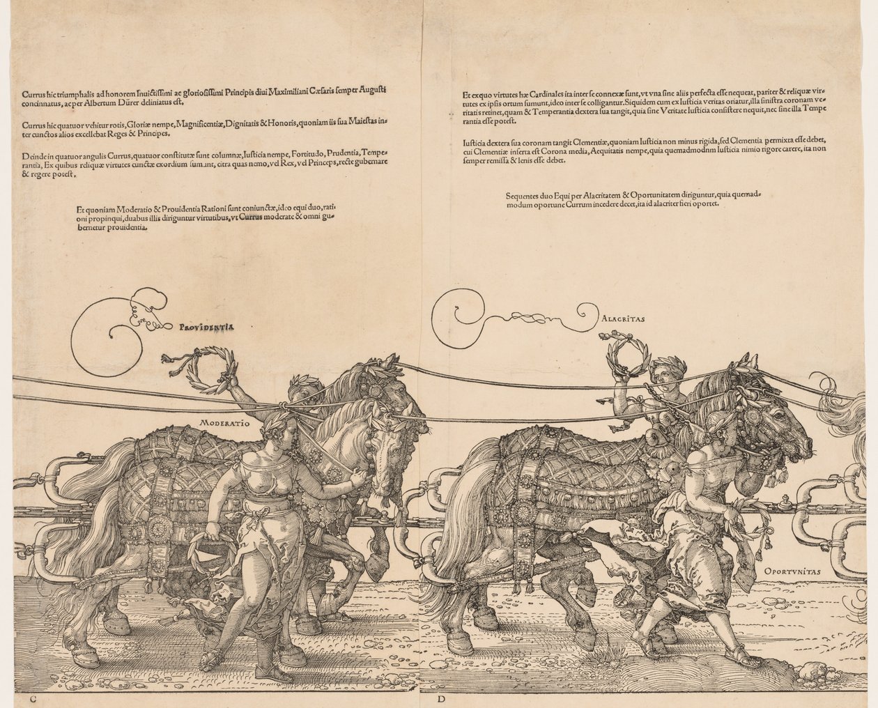 Kejser Maximilians store triumfvogn, 1523. af Albrecht Dürer