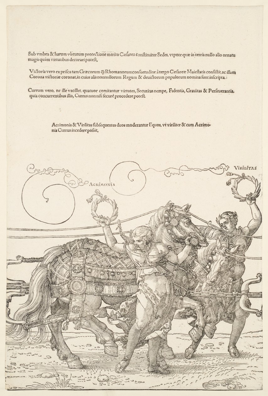 Den store triumfvogn: Acrimonia og Virilitas af Albrecht Dürer