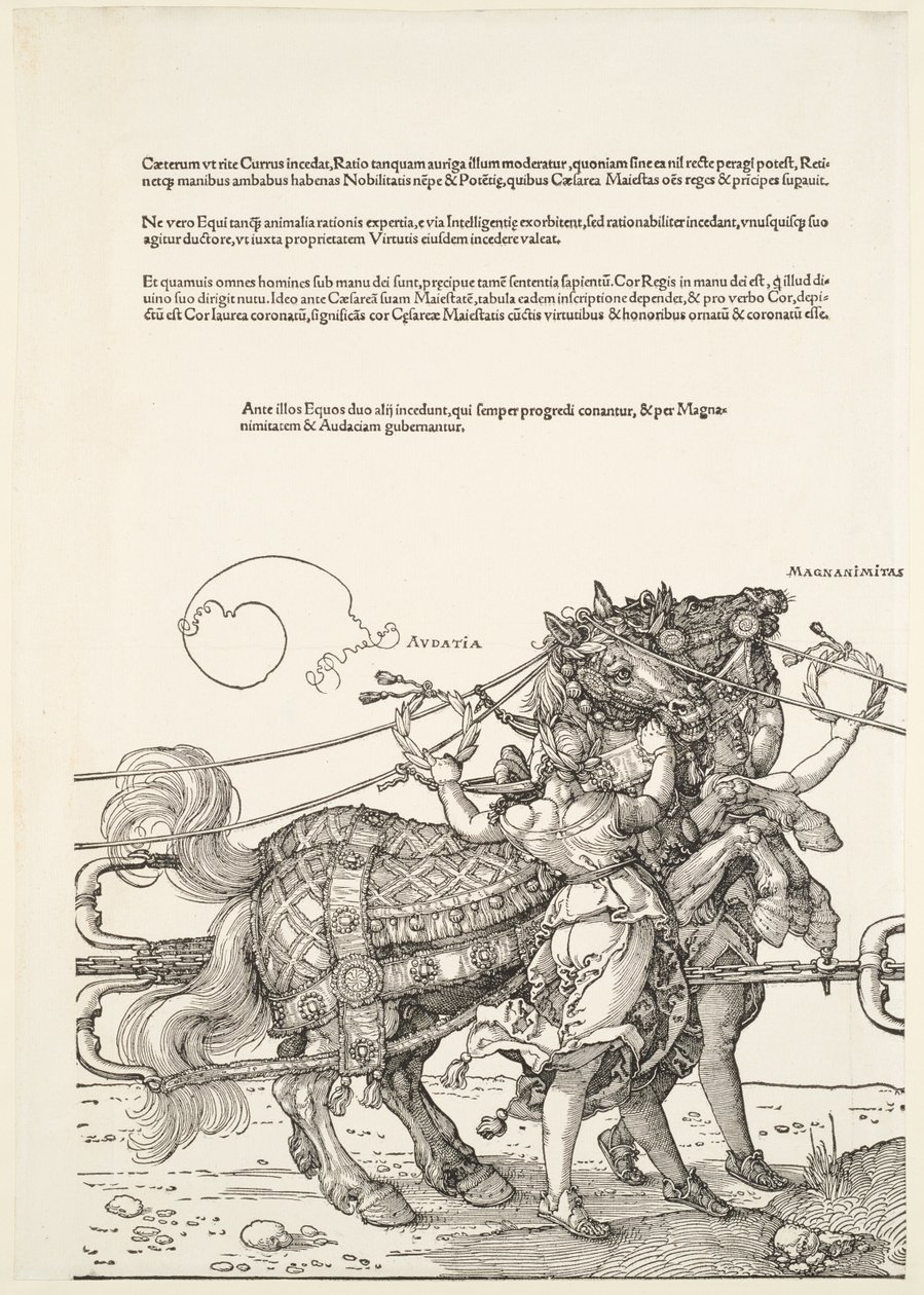 Den store triumfvogn: Audatia og Magnanimitas af Albrecht Dürer