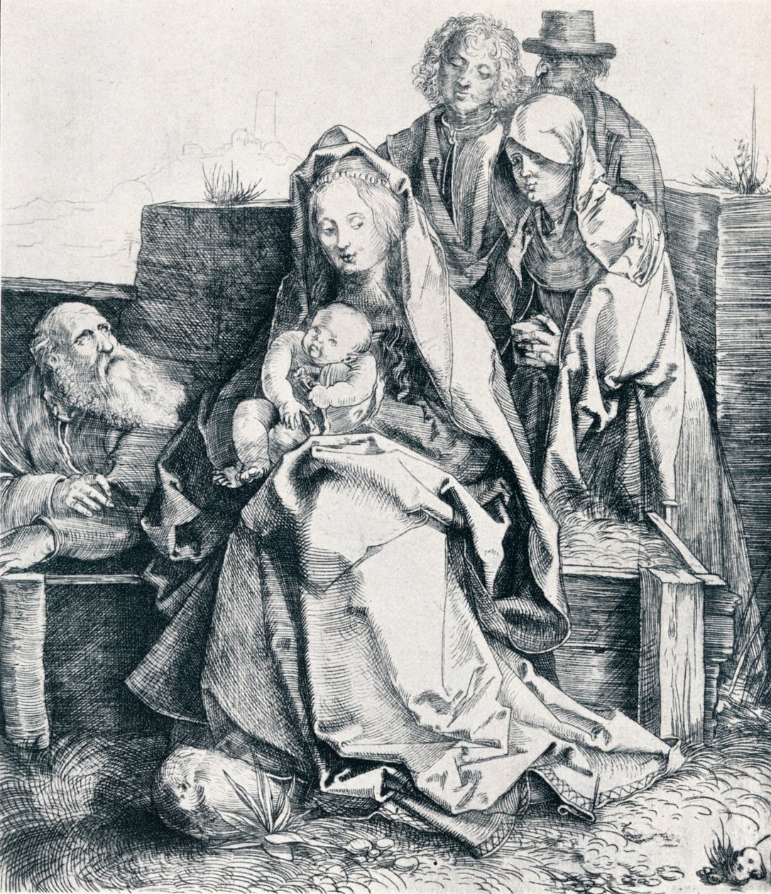 Den hellige familie med Johannes, Magdalene og Nikodemus, 1512 1906 af Albrecht Dürer