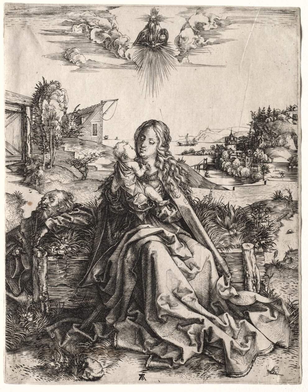 Den hellige familie med sommerfuglen af Albrecht Dürer