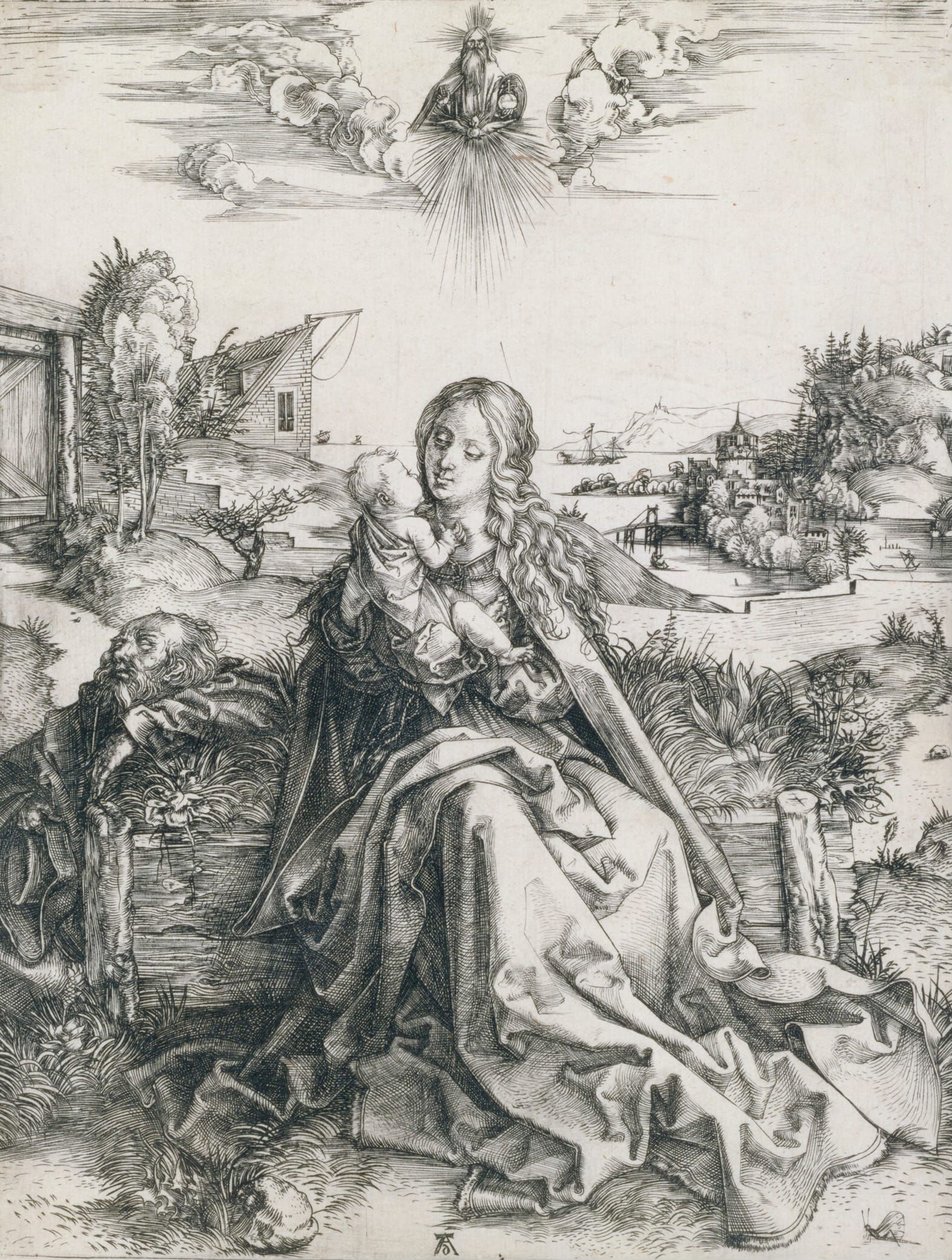 Den Hellige Familie med guldsmeden af Albrecht Dürer