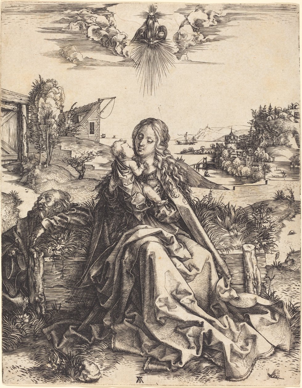 Den hellige familie med majfluen af Albrecht Dürer
