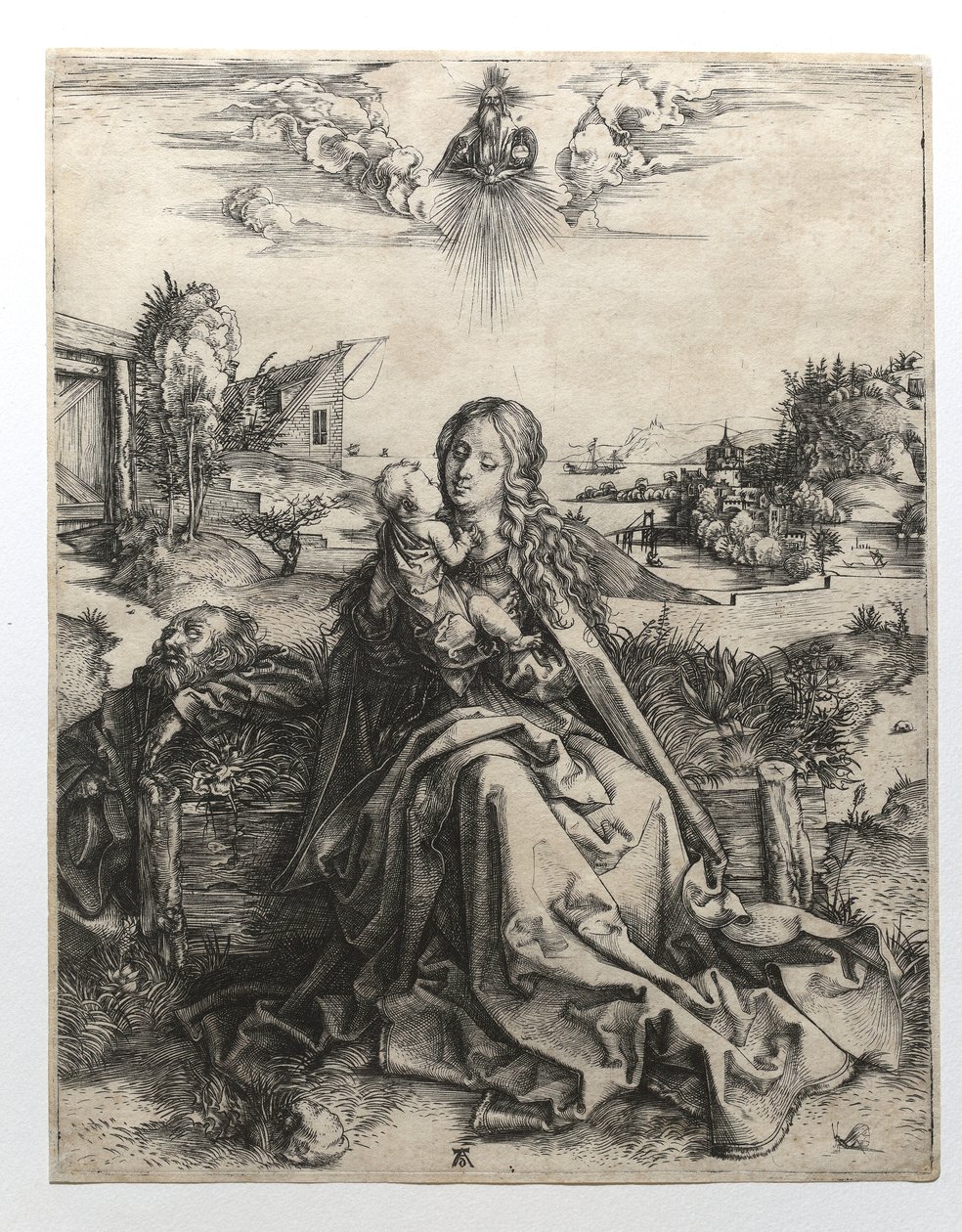 Den hellige familie med guldsmede, ca. 1495 af Albrecht Dürer