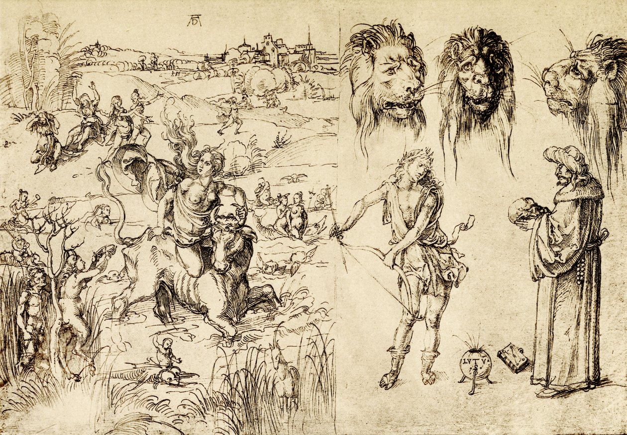 Kidnapningen af Europa af Albrecht Dürer