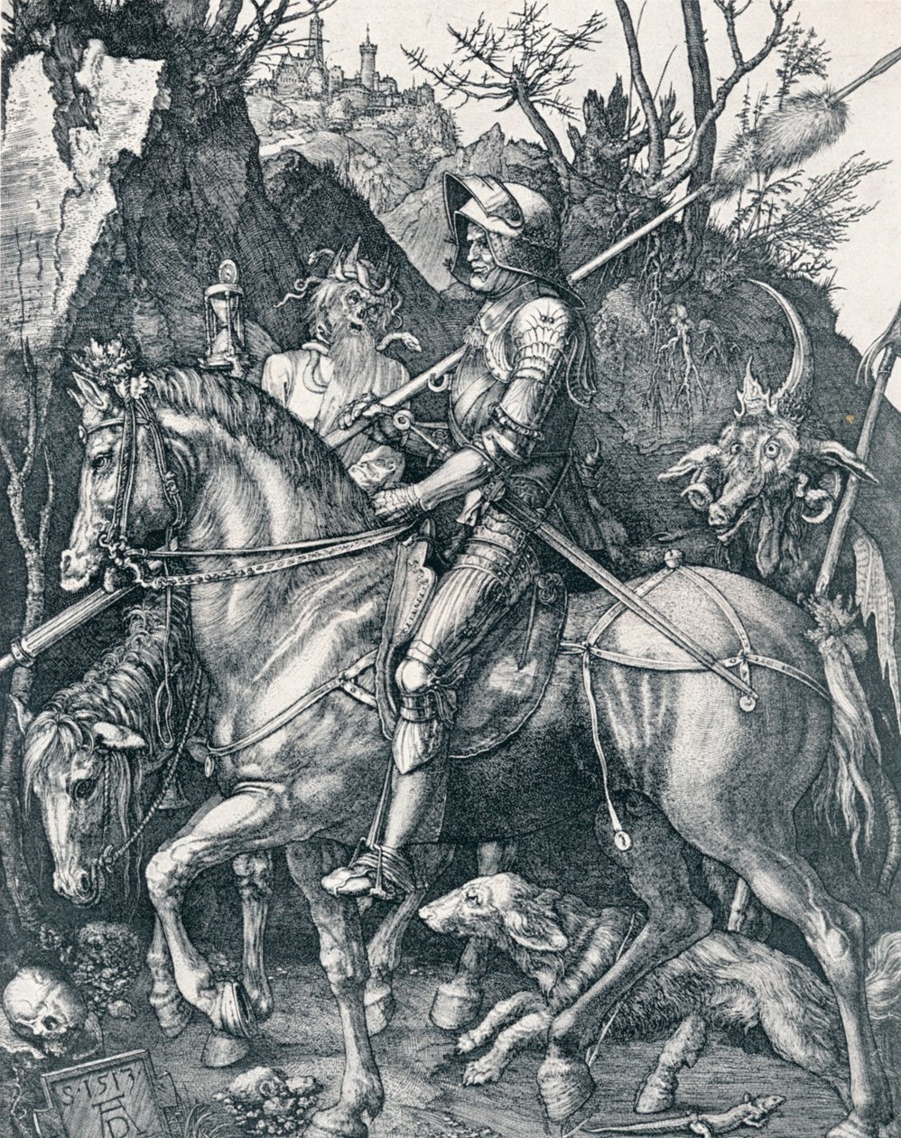 Ridderen, Døden og Djævelen, 1513 1906 af Albrecht Dürer