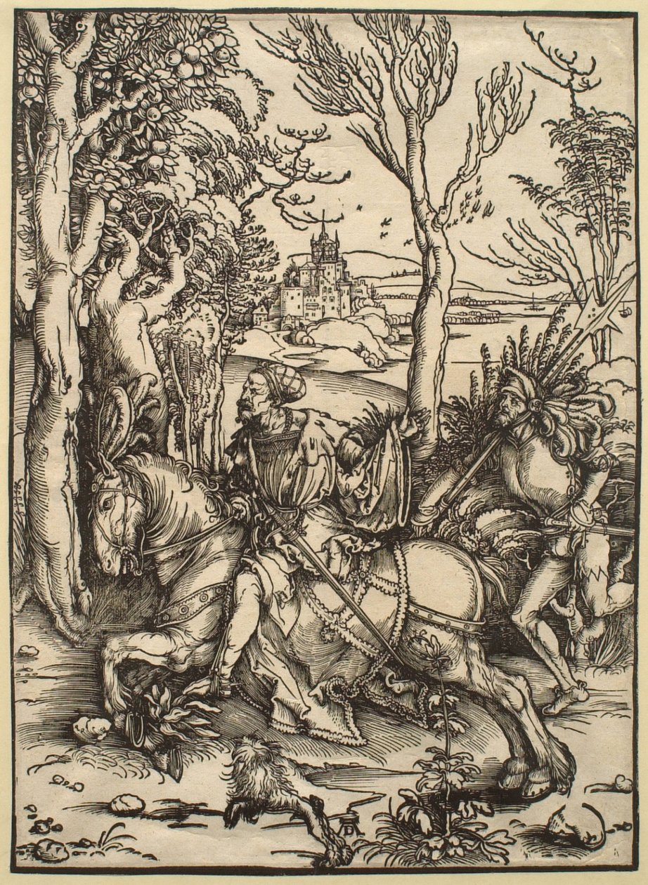 Ridderen til hest og landsknægten af Albrecht Dürer