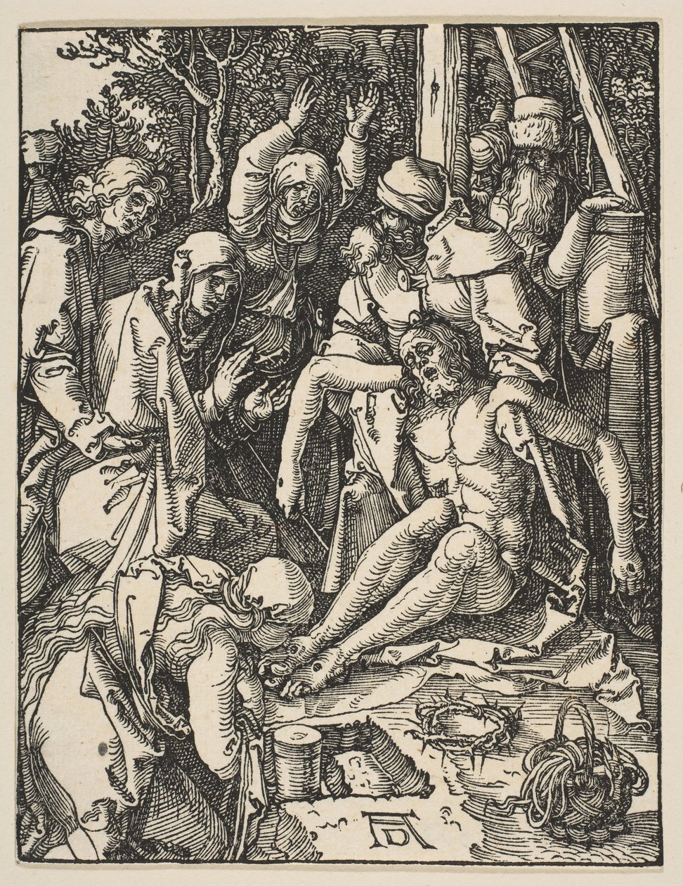 Klagesangen, fra Den lille lidenskab, ca. 1509. af Albrecht Dürer