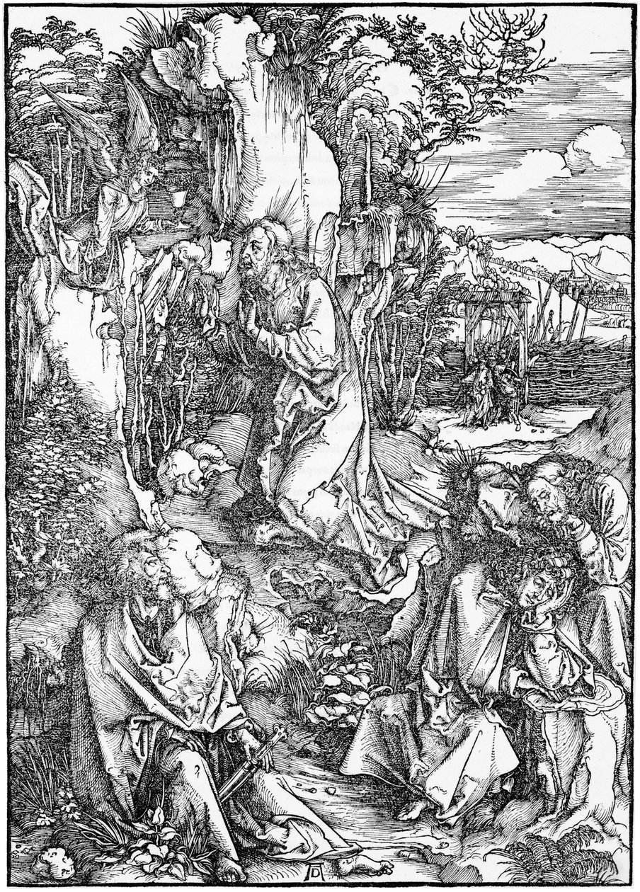 Den store passion: 2. Kristus på Oliebjerget af Albrecht Dürer