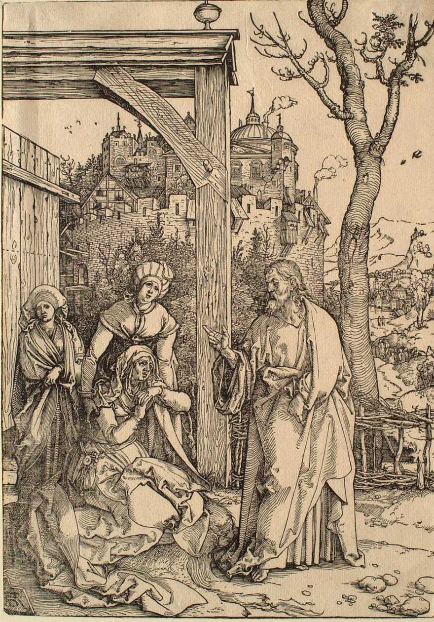 Jomfru Marias liv: Kristus tager afsked med sin mor af Albrecht Dürer