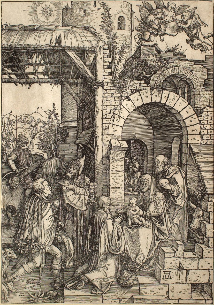 Jomfru Marias liv: De hellige tre kongers tilbedelse af Albrecht Dürer