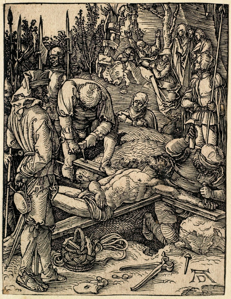 Den lille passion: Kristus naglet til korset af Albrecht Dürer