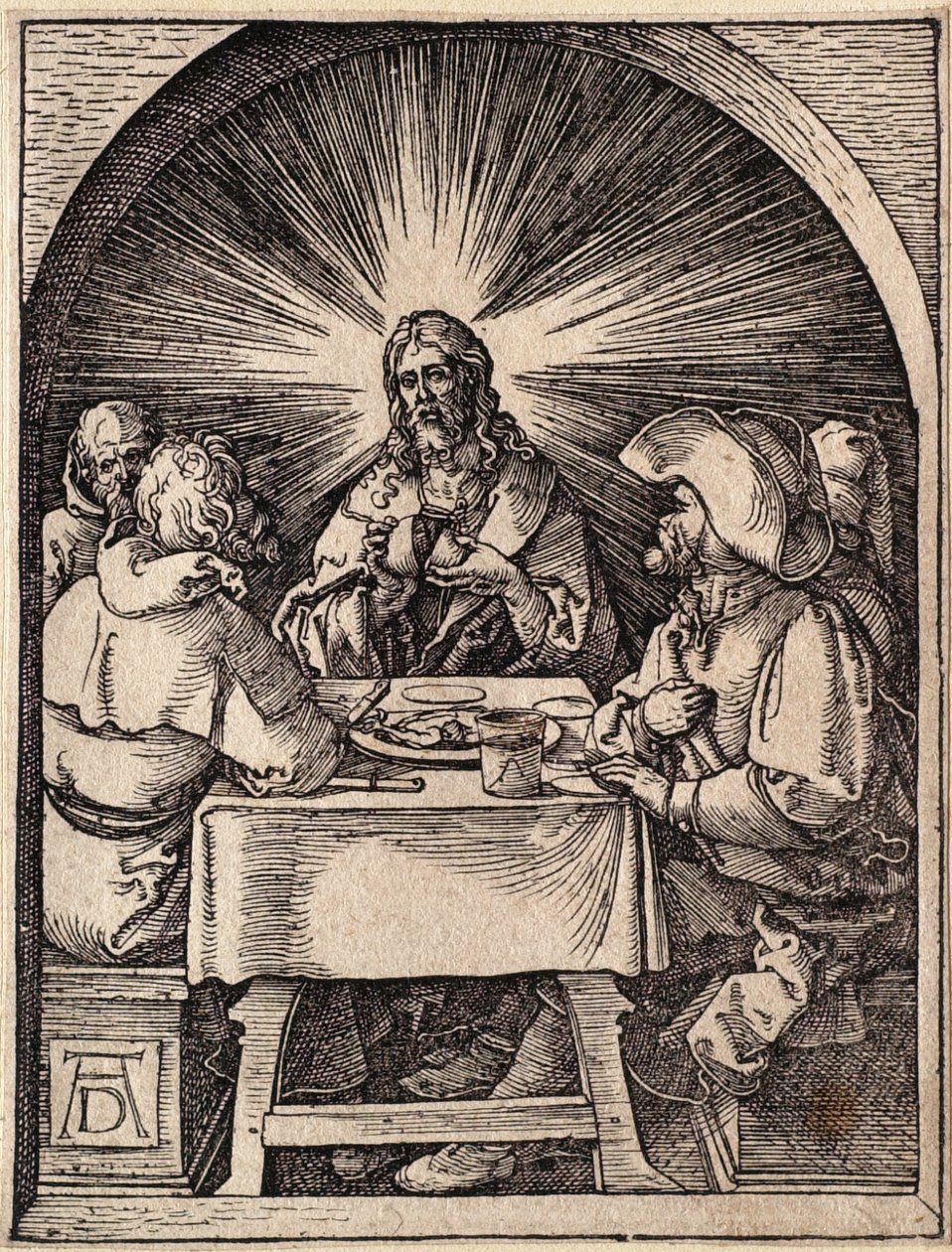 Den lille passion: Kristus i Emmaus af Albrecht Dürer