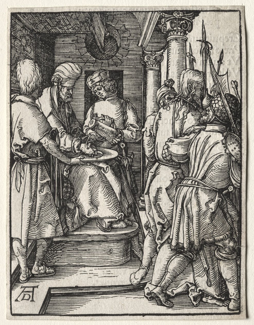 Den lille passion: Pilatus vasker sine hænder af Albrecht Dürer