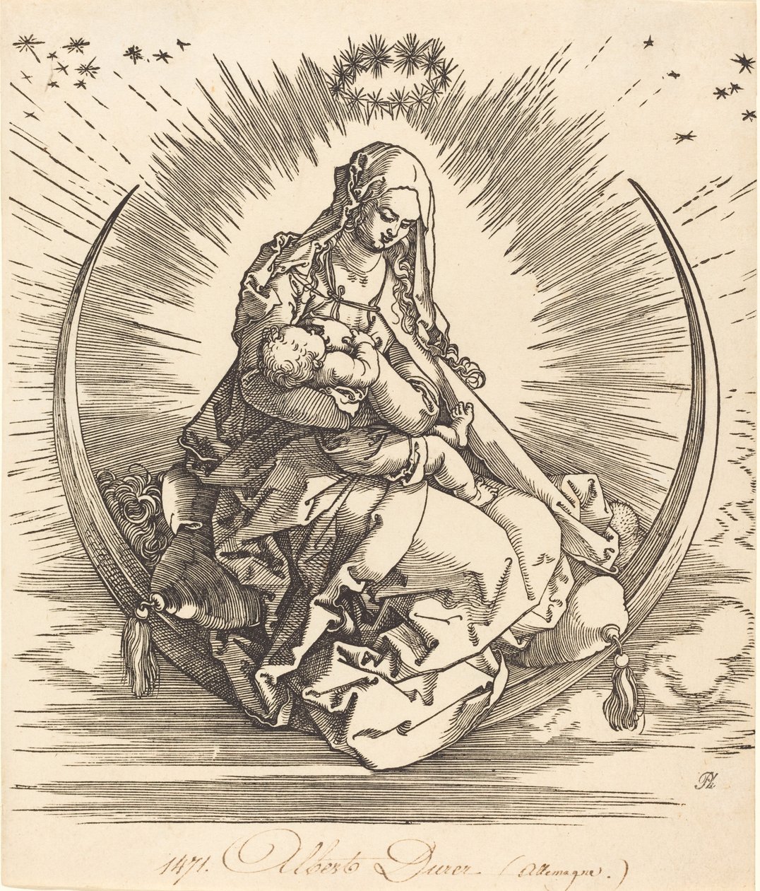 Madonnaen på Halvmånen, 15101511. af Albrecht Dürer