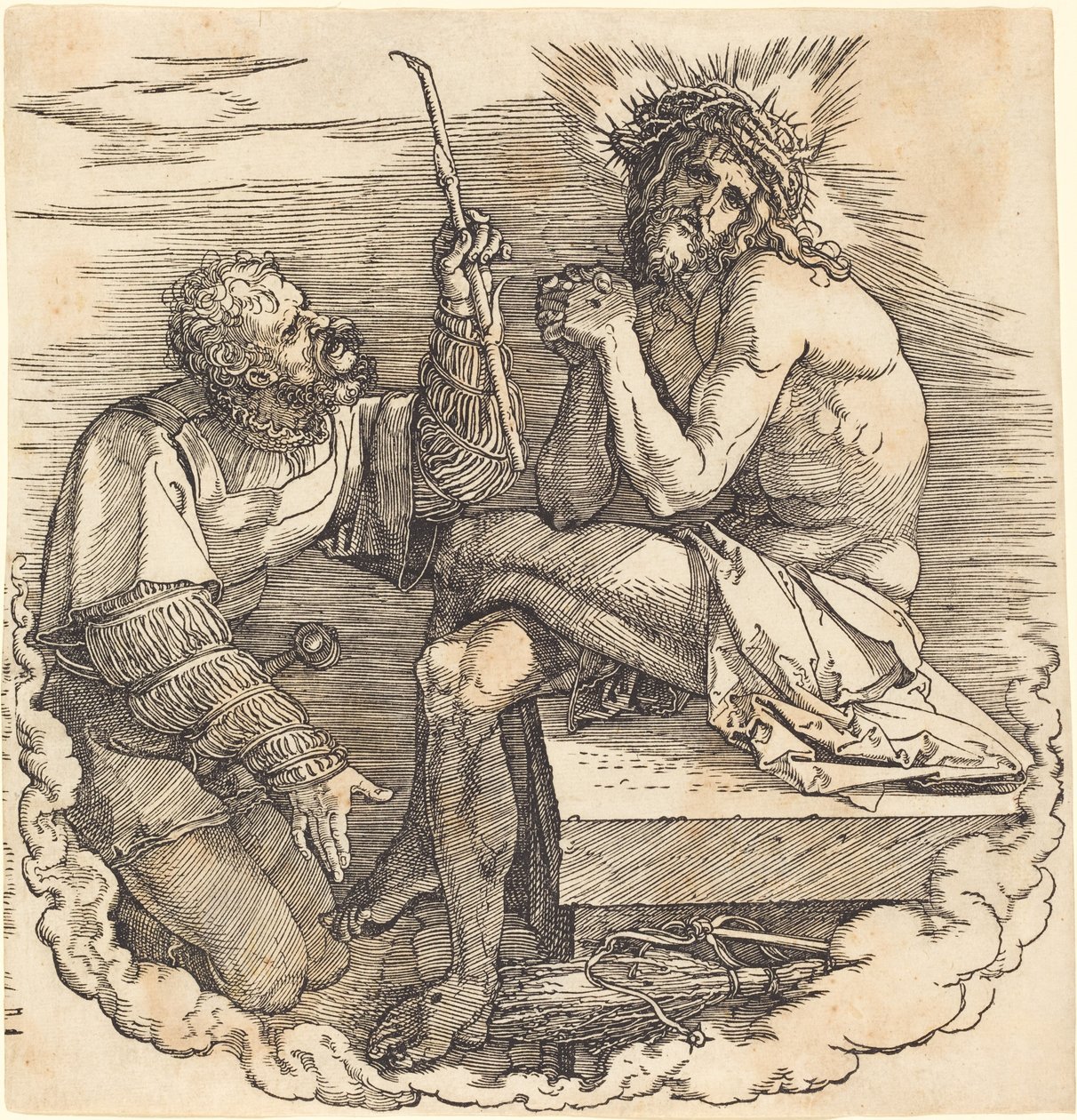 Sorgernes mand hånet af en soldat af Albrecht Dürer
