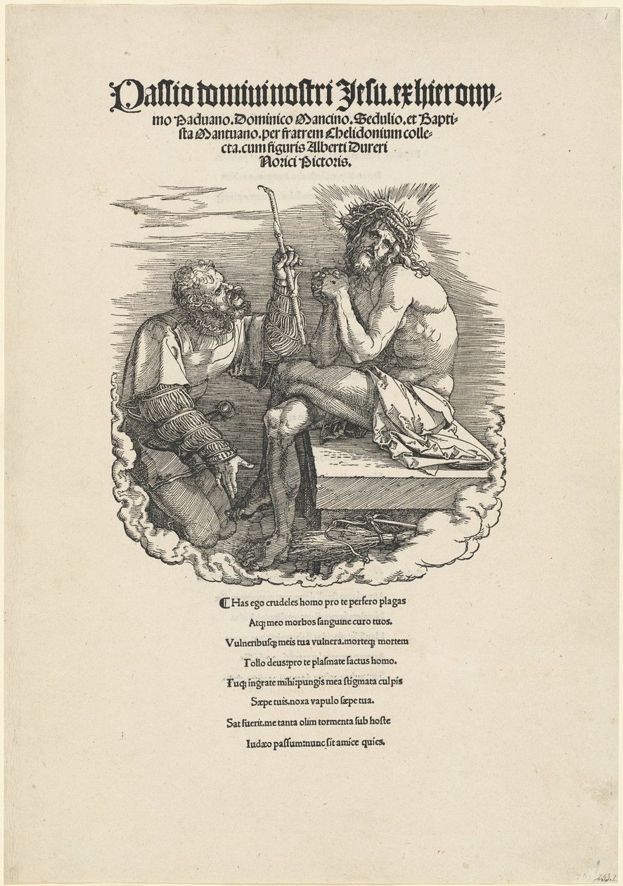 Sorgernes mand hånet af en soldat af Albrecht Dürer
