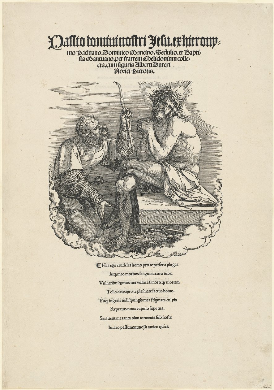 Smertensmanden hånet af en soldat af Albrecht Dürer