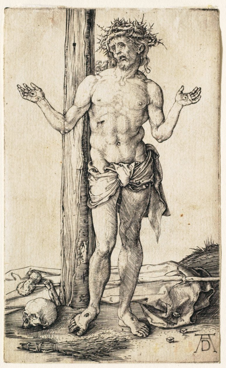 Smertensmanden med udstrakte arme af Albrecht Dürer