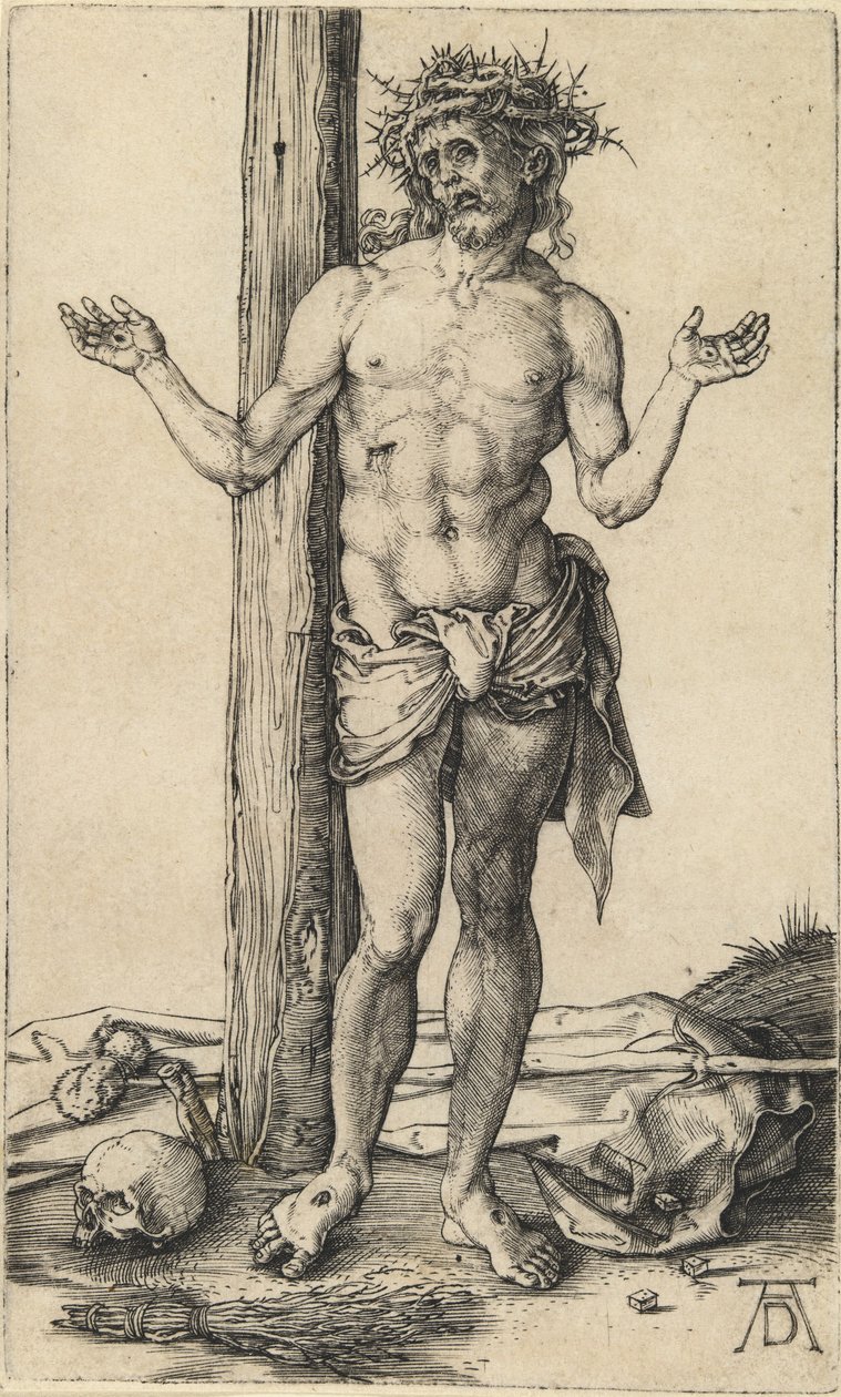 Smertensmanden med udstrakte arme af Albrecht Dürer