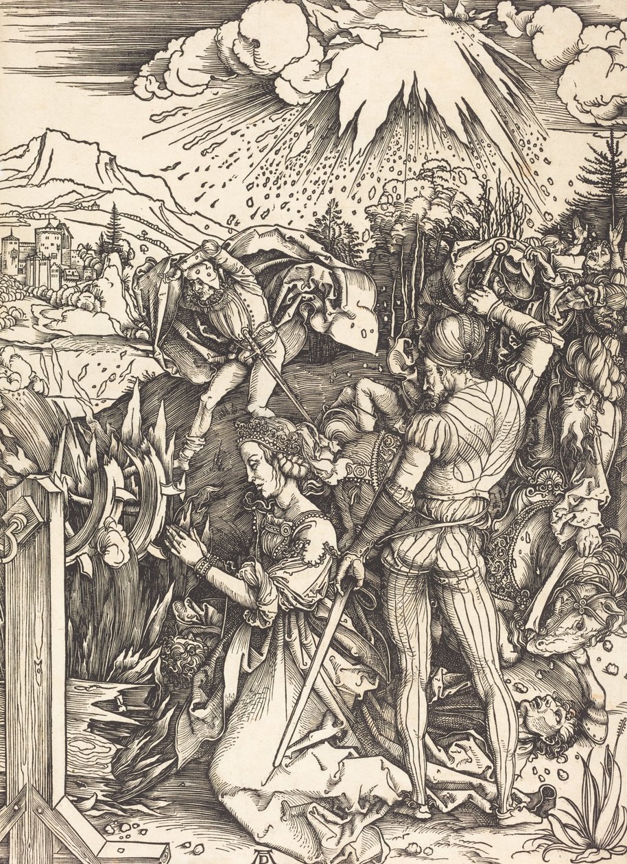 Sankt Katarinas martyrium, ca. 14971499. af Albrecht Dürer