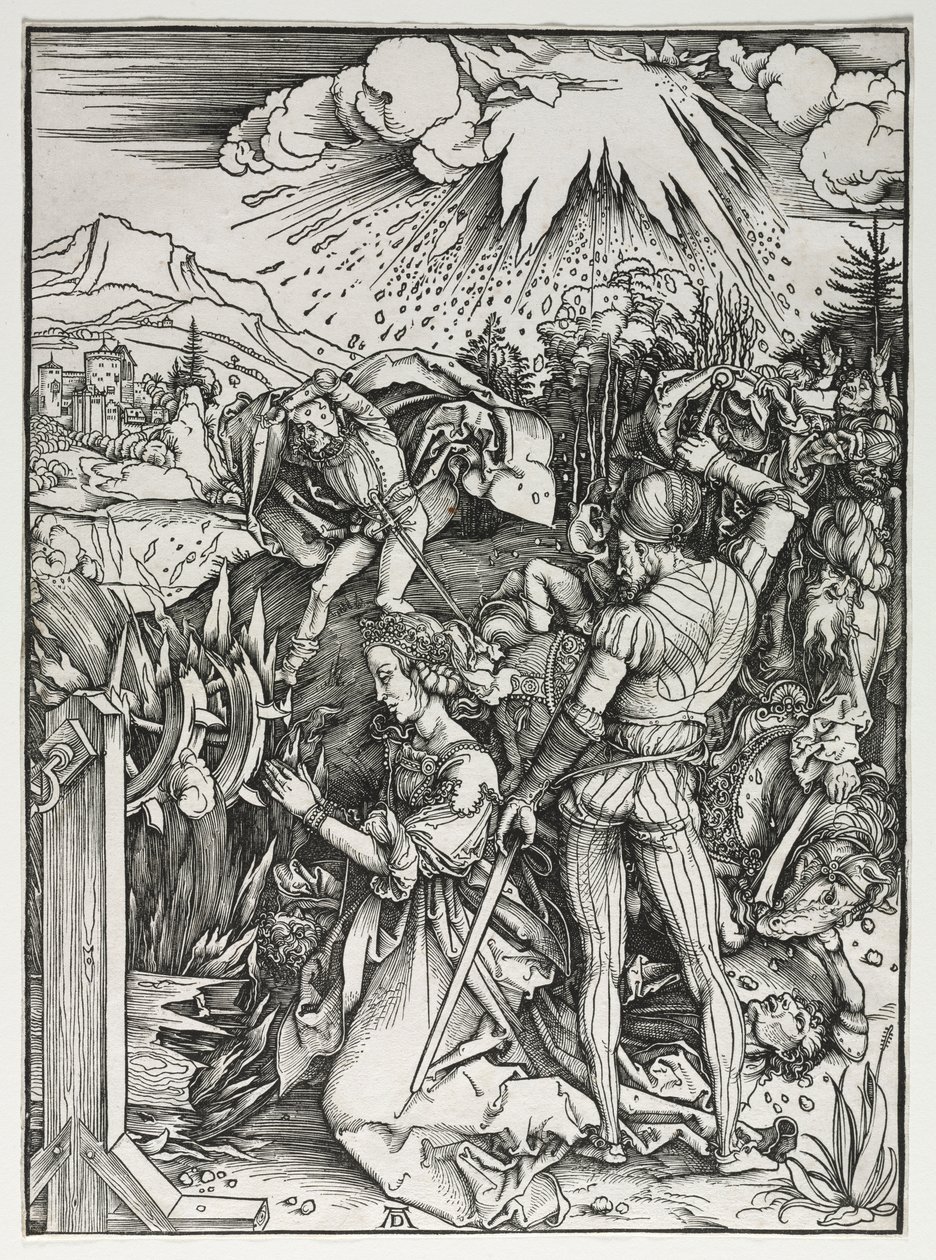 Sankt Katarina af Alexandrias martyrium af Albrecht Dürer