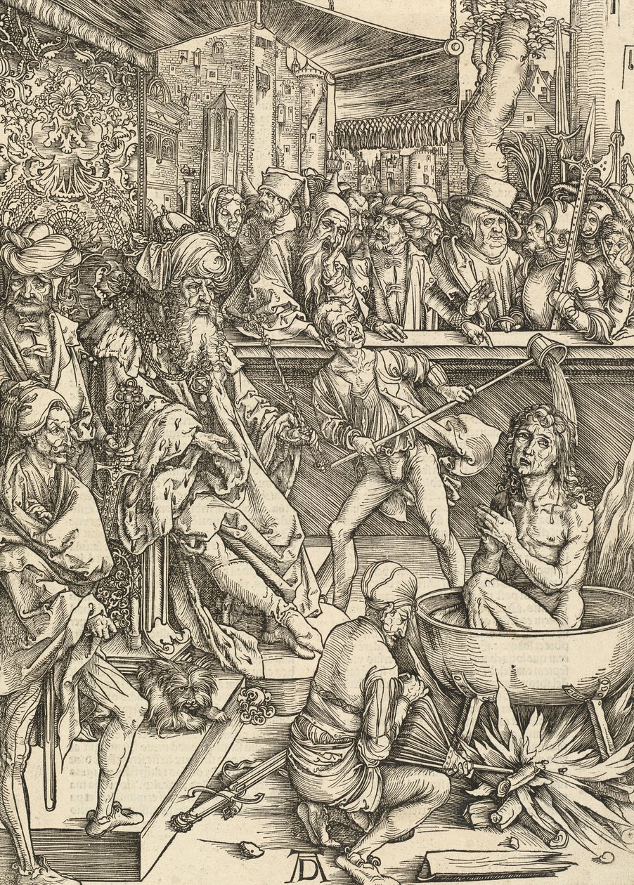 Sankt Johannes martyrium, 1498. af Albrecht Dürer