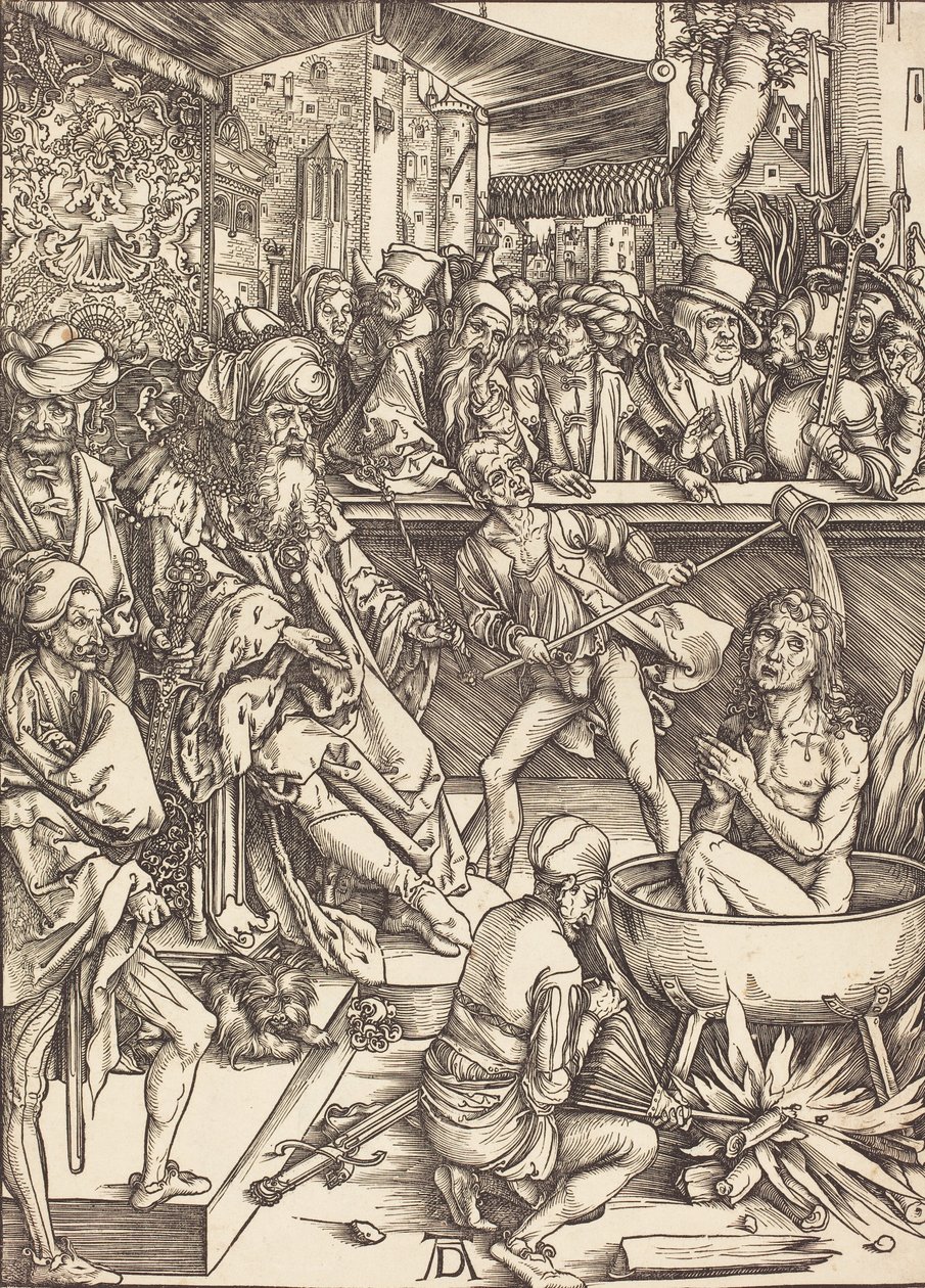 Sankt Johannes Martyrium, sandsynligvis ca. 14961498. af Albrecht Dürer
