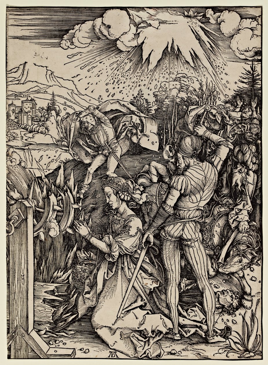Den hellige Katarina af Alexandrias martyrium af Albrecht Dürer