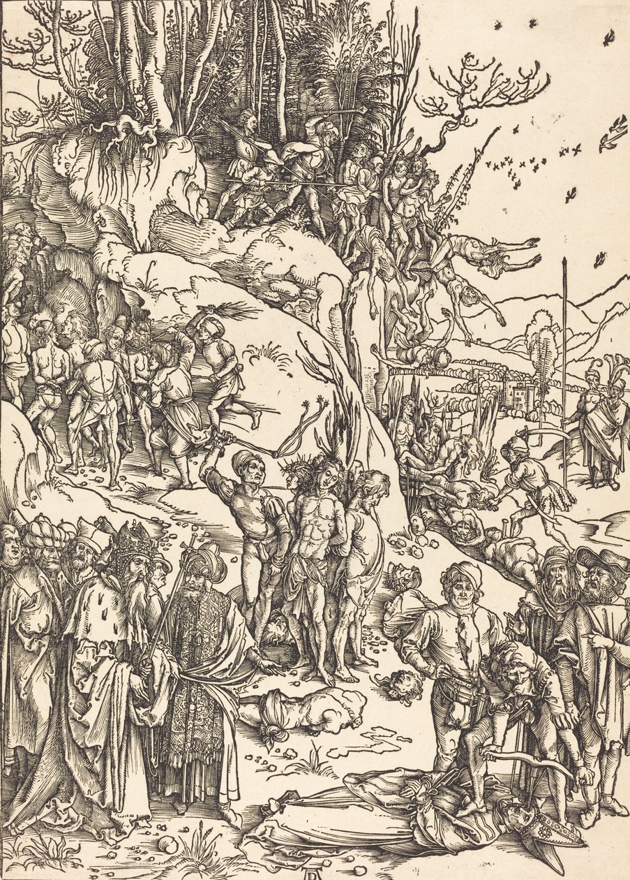 De ti tusinds martyrium, ca. 14961497. af Albrecht Dürer