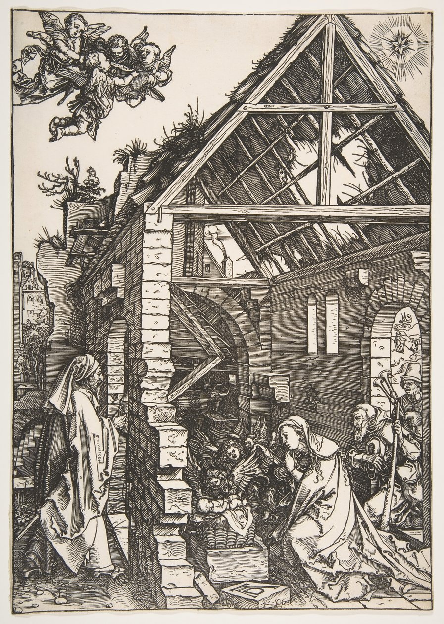 Fødselen, fra Jomfruens liv, 1502-3. af Albrecht Dürer