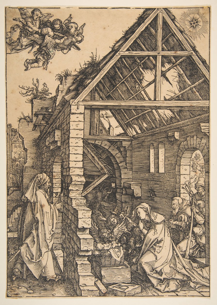 Fødselen, fra Jomfruens liv, 1502-3. af Albrecht Dürer
