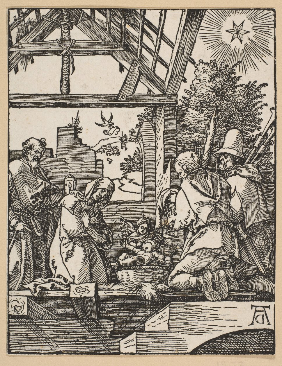 Fødselen, fra Den Lille Passion.n.d. af Albrecht Dürer
